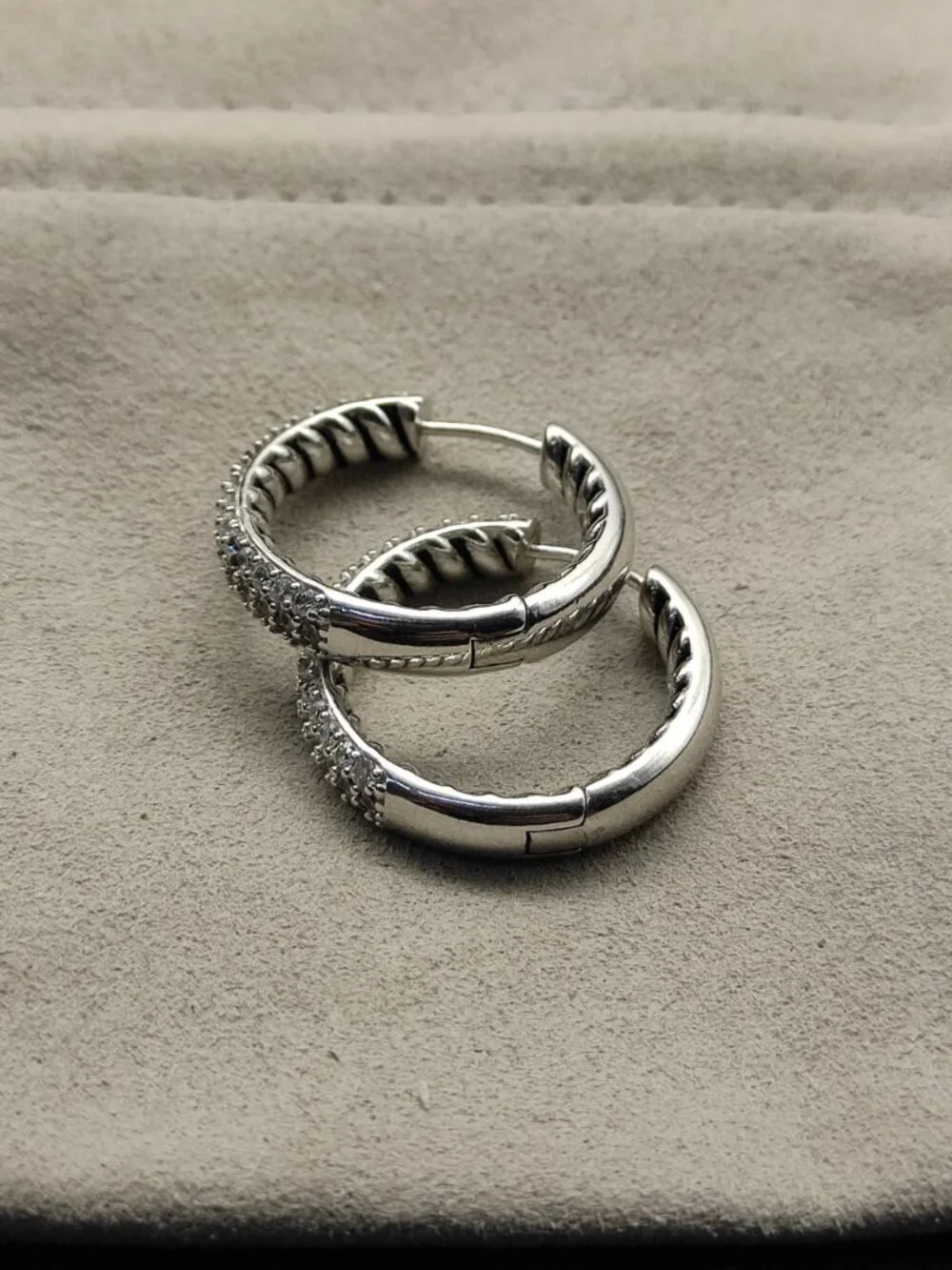 David Yurman 925 Silver Earrings with Original Pouch - Picture 6 of 8